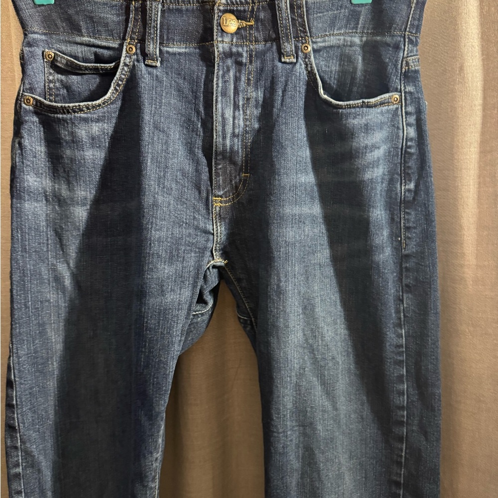 Lee Men's Dark Blue Slim Straight Jeans